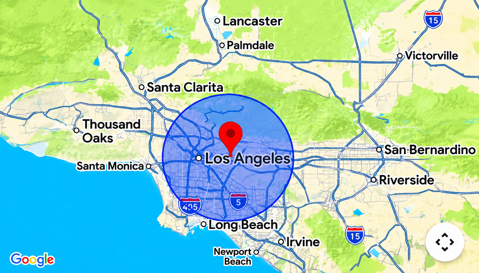 Service area map — San Gabriel Valley & LA